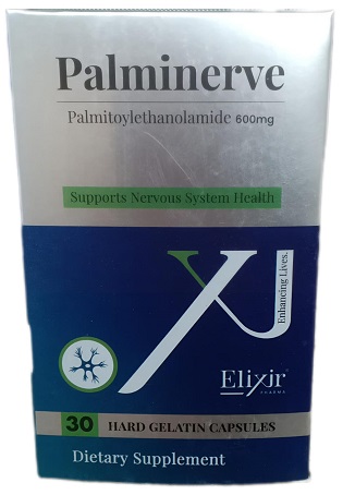 مكمل Palminerve 600mg بالمينيرف - افضل مكملات PEA لتسكين الألم وددعم صحة الاعصاب