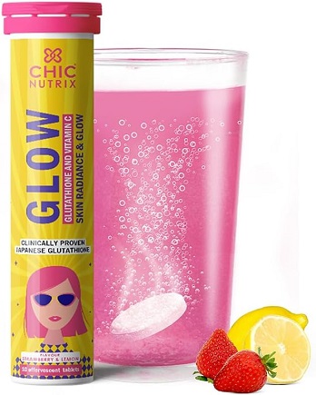 جلوتاثيون لتفتيح البشرة - Chicnutrix Glow - Effervescent اقراص فوارة
